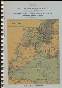 USA - Bremen und Vice Versa Transatlantikpost - Bremens Internationale Bedeutungfür die Transatlantische Post; Georg Mehrtens; door de auteur zelf uitgegeven; 2005; geprint (kleur); plastic spiraal; Duits; +/-150 pag.; zachte kaft; zeer mooi; de volledige afdruk van de bekende Mehrtens-collectie trans-Atlantische post uit Bremen, zeer goede kwaliteit en zeer goed gedocumenteerd, zeer bruikbaar
