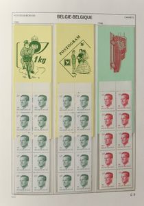 1949/1998 Verzameling in 2 Davo albums, enkele reeksen van de jaren '50, vooral nominaal, zm/m/ntz (Frankeerwaarde: 23.627 BEF)