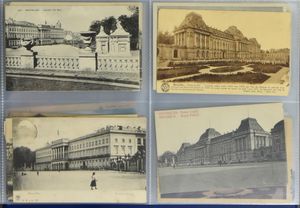 Brussel, mooie samenstelling, alle klein formaat, w.o. 1 boek Manneke Pis, in 3 moderne klasseurs (+/-300 stuks)
