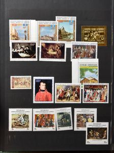 Diverse, verzameling Kerstmis en schilderijen, in 8 insteekboeken + map, overwegend volledige reeksen en **, zm/m.