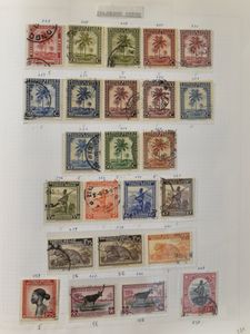 Collection dans 4 bandes à pinces hors d'Europe, y compris les territoires belges et une partie de la Chine, ainsi que l'album 