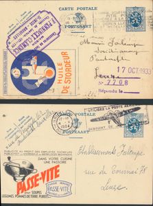 1933/1979 Samenstelling +/-700 publibelkaarten, zm/m