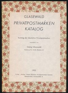 Glasewald Privatpostmarken Katalog; Georg Glasewald; 