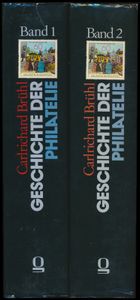 Geschichte der Philatelie; Prof. Dr. Carlrichard Brühl; Georg Olms Verlag, Germany; 1985 - 1986; gedrukt; ingebonden; Duits; 1250 pag.; harde kaft; zeer mooi; het monumentale werk over de geschiedenis van de filatelie, zeer bekend en vol met een schat aan informatie over de begindagen van de filatelie, samengesteld in twee delen met stofomslag