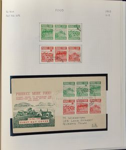 1913/1953 Mooi opgezette verzameling in 2 blanco albums met naast de zegels enorm aantal brieven, blokken van 4, tinten, variëteiten, o.s. perfins, prachtkoop, zm