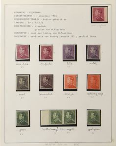 1914/1984, verzameling diverse uitgiften in ringmap, w.o. Poortman Boudewijn bril, UPU gest., Cijfer op Heraldieke Leeuw met variëteiten, kleurnuances, zm/m.