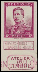 9 waarden ongetand * tussen N° 108 en N° 122, brede bovenbladboord van N° 110 en N° 122 met 
