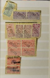 Noodstempels w.o. 34 fragmenten o.a. Éprave, Offagne, etc., zm/m