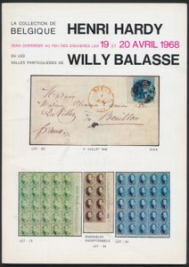 Collection de Belgique, veilingcatalogi; Willy Balasse; 1968; gedrukt; ingebonden; Frans; +/-54 pag.; zachte kaft; in redelijke staat