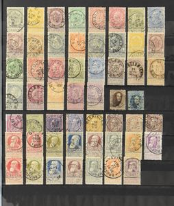 1869/1963 Verzameling diverse uitgiften in insteekboek, overwegend zeer mooi gestempeld, w.o. fijne- en grove baard, 221/33, Rubens, jaren '50, zm