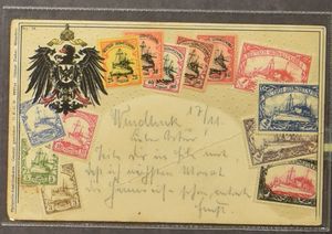 Ensemble très varié avec 3 petits classeurs, carnets de club (anciens), pochettes, etc., dont Belgique, France classique, néerlandais, courrier allemand sur feuilles et dans un classeur épais, dont timbres de deuil, tb/b/à voir