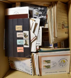 Composition de centaines d'envois postaux modernes provenant de divers pays, tb/b