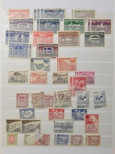 Verzamelingen en voorraadboeken met o.a. Finland, IJsland, Denemarken, in 3 albums en 4 insteekboeken, zm/m/ntz