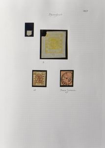 Collection mondiale dans 2 albums, principalement des timbres anciens, dont Chine, États-Unis, Ceylan, Japon avec Dragon dentelé 1872, Inde, Hong Kong, Égypte, Canada, Australie et États-Unis, grand nombre de timbres de meilleure qualité, qualités très diverses, tb/b/à voir
