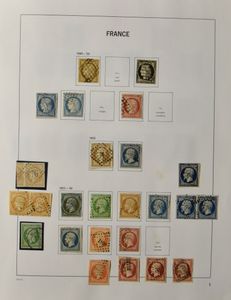 1849/1958 Betekenisvolle verzameling in Davo album, waarbij beter klassiek, n° 33 (kreukje bovenaan), Orphelin, Caisse d'Amortissement, PEXIP 1937, Personaliteiten + Trésors de la Philatelie 2015, zm/m