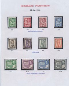 N° 93/116 en 125/35 'George VI 1938/51' 3 frankeerreeksen, zm (SG £ 260)