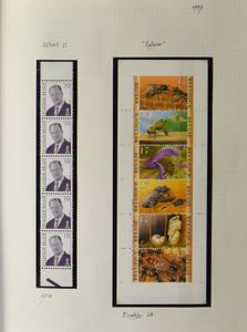 1960/2000 Verzameling in 2 albums, zegels, blokken en boekjes + enkele extra's, zm (Frankeerwaarde: 12.809 BEF)