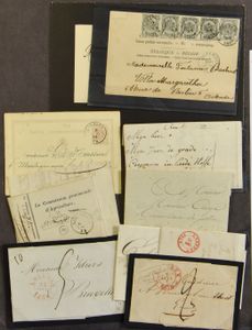 1776/1937 Lokeren, 11 brieven vanaf voorloper (1776) tot wapenschilden, ook met 1 PWST (eerste uitgifte), zeer leuke samenstelling, zm/m
