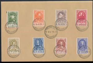 N° 880/91 'Volledige reeks' op 2 omslagen met 1° dagstempels, zm (OBP € 190)