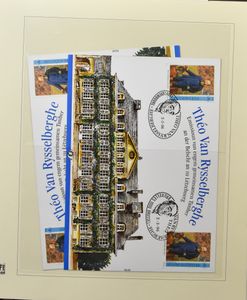Voordrukalbums, 5 stuks, w.o. Safe en Leuchturm, met klein restant FDC en MK