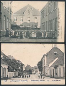 Niel, Antwerpsesteenweg en klooster (2 stuks)