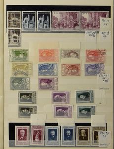 1849/1981 Samenstelling diverse uitgiften in 4 insteekboeken en 1 Davo, waarbij beter materiaal doch in gemengde kwaliteit, sommige zegels kleven vast!, zm/m/ntz