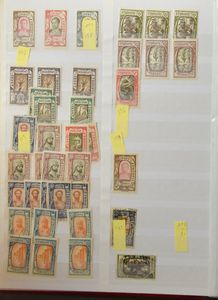 Divers articles dans des albums et des classeurs, collection RDA **, Éthiopie et Espagne, tb/b/à voir