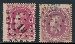 N° 34 en 34a Prachtige kleurnuances (donkerlila roze), zm