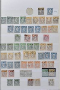 1849/1990 Zeer uitgebreide verzameling met betere zegels in 2 insteekboeken w.o. n° 33 (zeer behoorlijk), 153/54, Traversée, Louvre (2x), Beroemde Mannen **, luchtpost met inclusief de betere zegels, préo's na 1920, ook wat extra's, tevens gebieden, zm/m/ntz