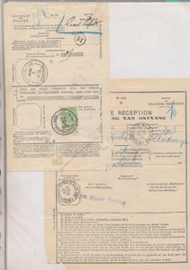 1910/1991 Samenstelling van 68 postdocumenten, kennisgeving van ontvangst, protest, douane, financiële en volmachten, zm/m/ntz
