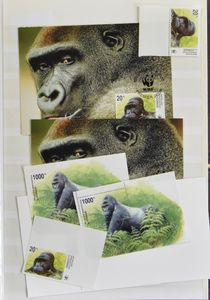 Zaïre, Dem. Rep. Congo, collection with nice thematics, Gorilla's, national parks, vf