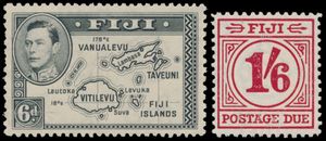 1938/1951 'George VI' mooie verzameling, met 1° reeks incl. diverse types en strafportreeks, zm (SG £ 558)