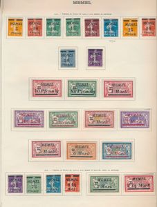 1920/1923 Zeer goed gevulde verzameling op albumbladen, enkele topzegels ontbreken, zm