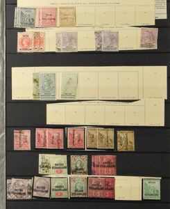 Diverse gebieden in 3 insteekboeken, w.o. Gold Coast **/* klassiek, Gambia, Seychelles, North Borneo, Fiji, Rhodesië, Bechuanaland, zm/m/ntz
