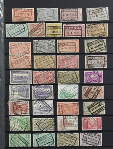 1910/1988 Insteekboek met +/-575 stempels, veel variatie voor de stempelzoeker, zm
