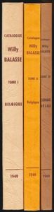 Catalogue Willy Balasse, Belgique Congo Belge, in 3 boeken; Willy Balasse; 1949; gedrukt; ingebonden/gelijmd; Frans; zachte kaft; in goede staat