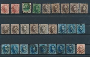 N° 13 (2x), 14 (11x), 15 (11x) en 16 (3x), meerdere griffen, enkele stempels (punt- en balkenstempel), enz., zm/m/ntz