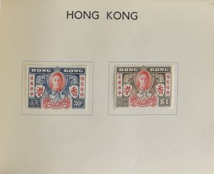 Omnibusuitgiften in speciale albums: 1937 Coronation (wat vochtplekjes), 1 zegel Newfoundland ontbreekt, 1946 Victory en 1953 Coronation, zm/ntz