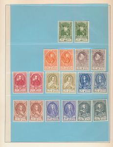 N° 880/91 Volledige reeks (2x) + enkele losse zegels, w.o. plaatnummers, zm/m/ntz (OBP €640)