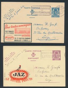 1943/1993 Samenstelling + 400 publibelbladen, alle gelopen, zm