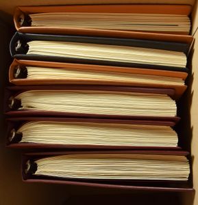 Lindner, 6 albums met diverse formaten van insteekbladen