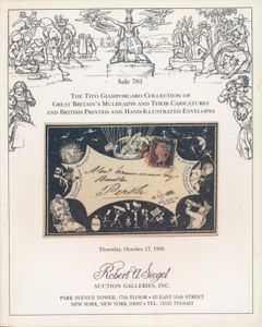 The Tito Giamporcaro Collection of Great Britain's Mulreadys and Their Caricatures and British Printed and Hand-Illustrated Envelopes; Robert A. Siegel; Robert A. Siegel Auctions, New York; 1996; gedrukt; geniet; Engels; 93 pag.; zachte kaft; zeer mooi