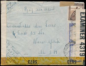 1943 Letter franked 
