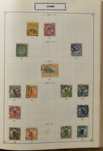 Restes, divers pays dans de vieux classeurs à anneaux, boîtes, cataloques, tb/b/à voir