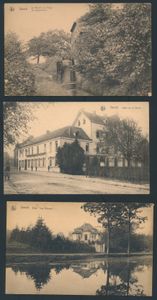 Genk, Hotel de klok, watermolen en villa (3 stuks)