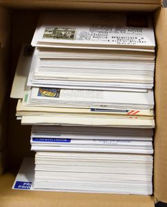 Alle verzonden enveloppes wereld en 1° dag Oostenrijk (naar Sint-Niklaas), +950 stuks, zm/m/ntz