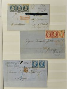 1854/1880 Prachtige samenstelling brieven, lot volledig afgebeeld op website, vooral Napoléon III en Cérès, grondig te bekijken, zm/m/ntz
