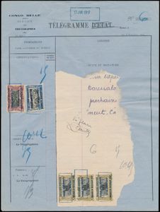 1917, telegraphic message on 