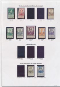 1915/1985, samenstelling op bladen, w.o. Gevleugeld wiel vervalsingen, TR 135/66*/**, TR 178/201*, TR BL 4**, zm/m/ntz.