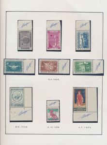 1958/1982 Decuyper H., 59 zegels + 3 blokken op bladen, w.o. 4 SP-zegels, alle met handtekening van de auteur, zm